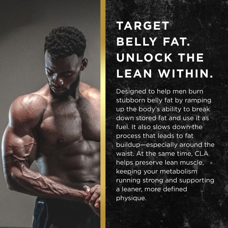 UNALTERED مكمل حرق دهون البطن للرجال غير المعدل  حبوب فقدان الوزن الطبيعية لدعم تقليل الدهون في الجسم والحفاظ على الكتلة العضلية النحيفة وعمليات الأيض الصحية  مكمل غذائي CLA  90 كبسولة جيلاتينية لينة - Image 4