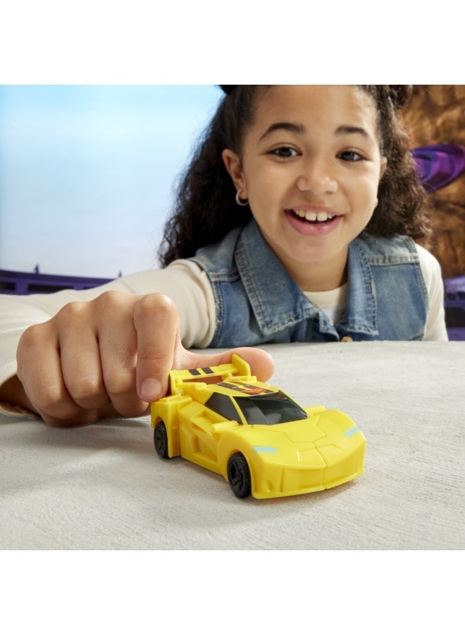 Transformers EarthSpark 1-Step Smash Changers Bumblebee Action Figure - Image 5