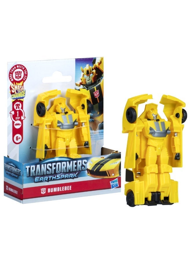 Transformers EarthSpark 1-Step Smash Changers Bumblebee Action Figure - Image 1