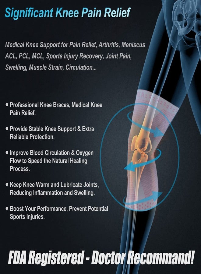 NEENCA Professional Women Knee Brace,Knee Compression Sleeve Support with Patella Gel Pads & Side Stabilizers,Medical Grade Knee Pads Sleeves for Running,Meniscus Tear,ACL,Arthritis,Joint Pain Relief - Image 5