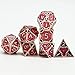UDIXI Metal DND Dice Set 7Die Polyhedral DD Dice Set for Role Playing Game d and d Red CopperRed Black - Image 4