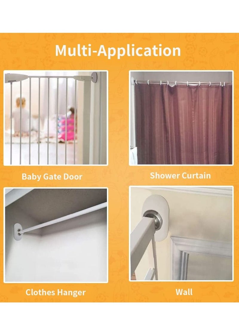 KASTWAVE Baby Safety Gate Wall Protector, Pressure Mount No Punch Guard Fence Anti-Slip Mat Protector, Protect Pets and Dogs Gate Wall Stair Door Frame White - Image 4