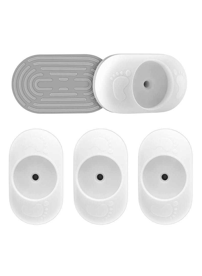 KASTWAVE Baby Safety Gate Wall Protector, Pressure Mount No Punch Guard Fence Anti-Slip Mat Protector, Protect Pets and Dogs Gate Wall Stair Door Frame White - Image 1