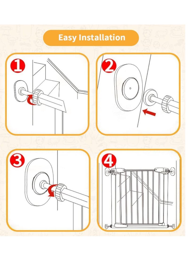 KASTWAVE Baby Safety Gate Wall Protector, Pressure Mount No Punch Guard Fence Anti-Slip Mat Protector, Protect Pets and Dogs Gate Wall Stair Door Frame White - Image 5