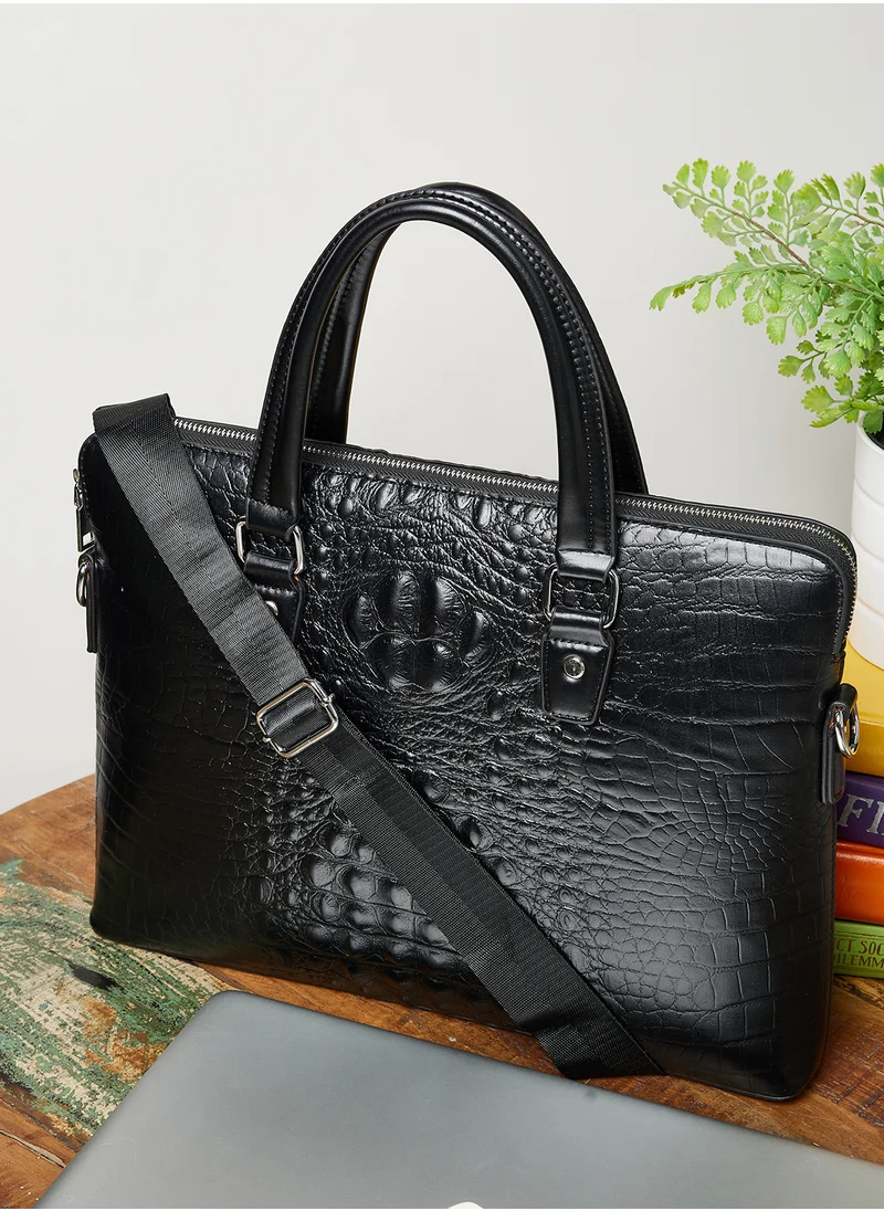 روبرت وود Croc Texture Laptop Bag