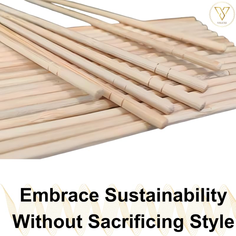 VELEXE Wooden Disposable Round Bamboo Cocktail & Wine Stirrer | 8 Inches (20 CM) | Pack of 500 | Ideal for Cocktails, Mocktails, Wine, Vodka, Gin, Mixers and Drinks | Eco-Friendly & Sustainable - Image 3