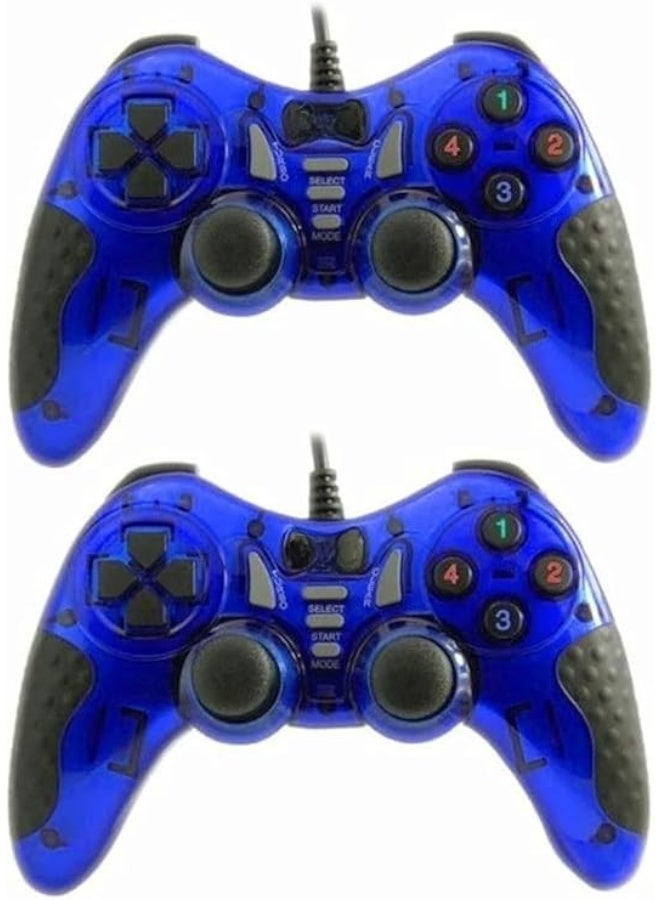 USB Wired Double Gamepad Turbo Controller with Vibration Function for PC or Laptop – 1.5 Meter Cable  - Image 1