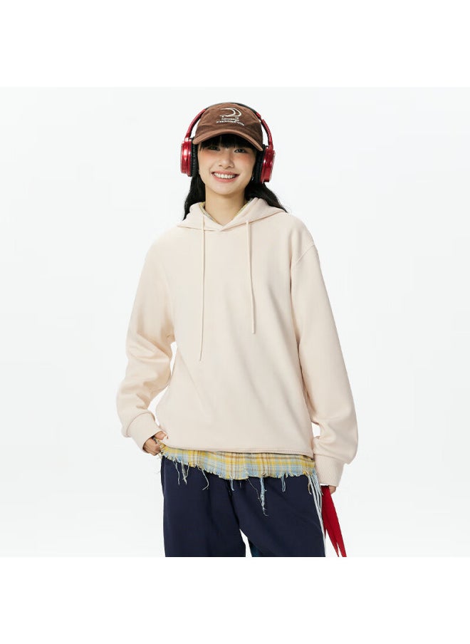 Miniso Miniso Men's Hoodie Heavyweight Loose Spring And Autumn Casual High-end Youth Trend Outerwear Light Beige Xl  - Image 4