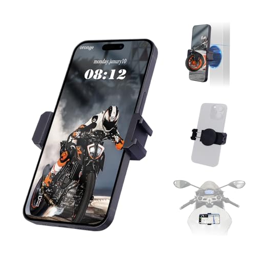 Mechrig Magnetic Motorcycle Phone Mount Metal Magnet Base Phone Mount for Gym Car Tank Magnet Accessories Kit with 14 Screw Hole Cold Shoe MountCompatible with 4772 Smartphones JC023 - Image 1