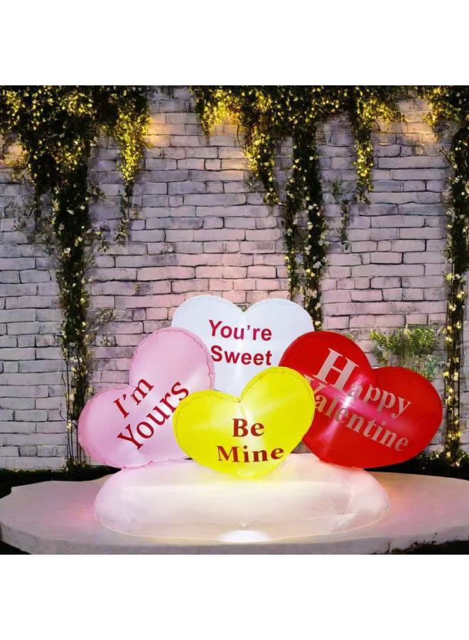 Hot 2025 Valentine's Day Air Mold Brown Bear Rose Polyester Decoration Inflatable Air Mold Party Supplies Air Mold-Color:Product Pictures  - Image 2