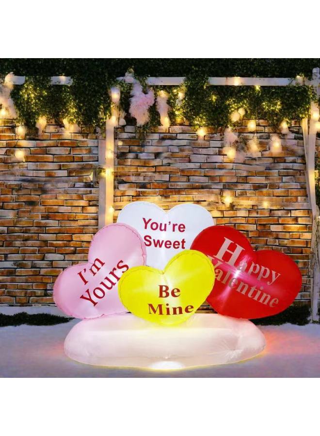Hot 2025 Valentine's Day Air Mold Brown Bear Rose Polyester Decoration Inflatable Air Mold Party Supplies Air Mold-Color:Product Pictures  - Image 1