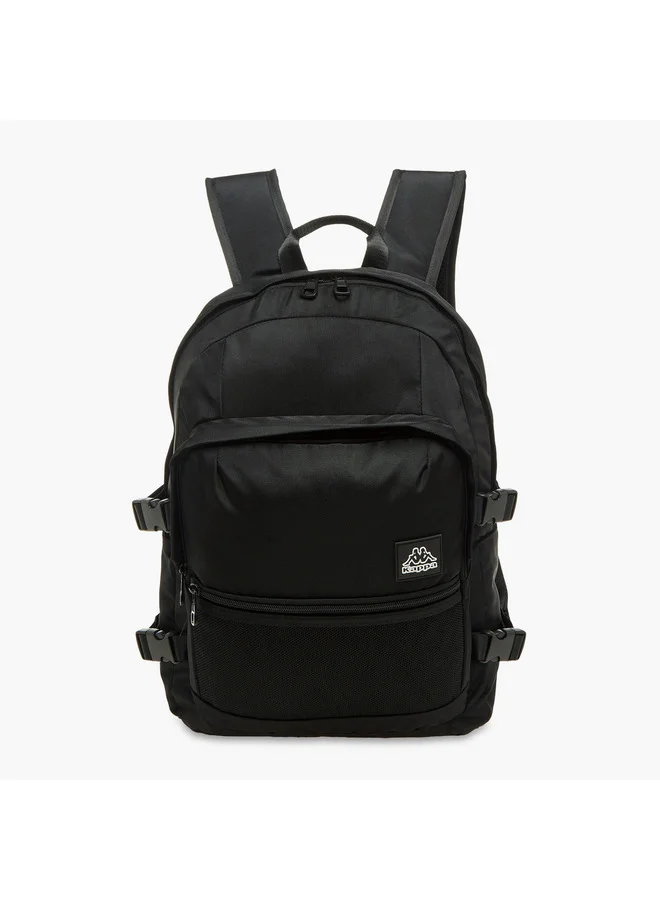 Kappa Boys Logo Print School Backpack with Zip Closure - 11x30x46 cm