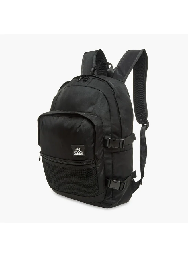 Kappa Boys Logo Print School Backpack with Zip Closure - 11x30x46 cm
