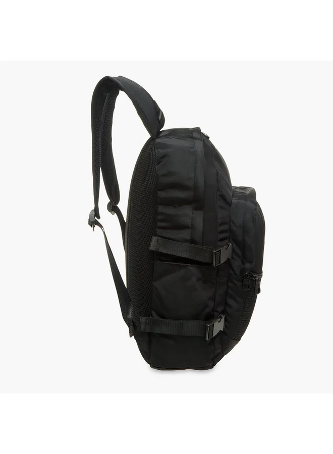 Kappa BLACK Boys Logo Print School Backpack with Zip Closure - 11x30x46 cm  | Best Price UAE