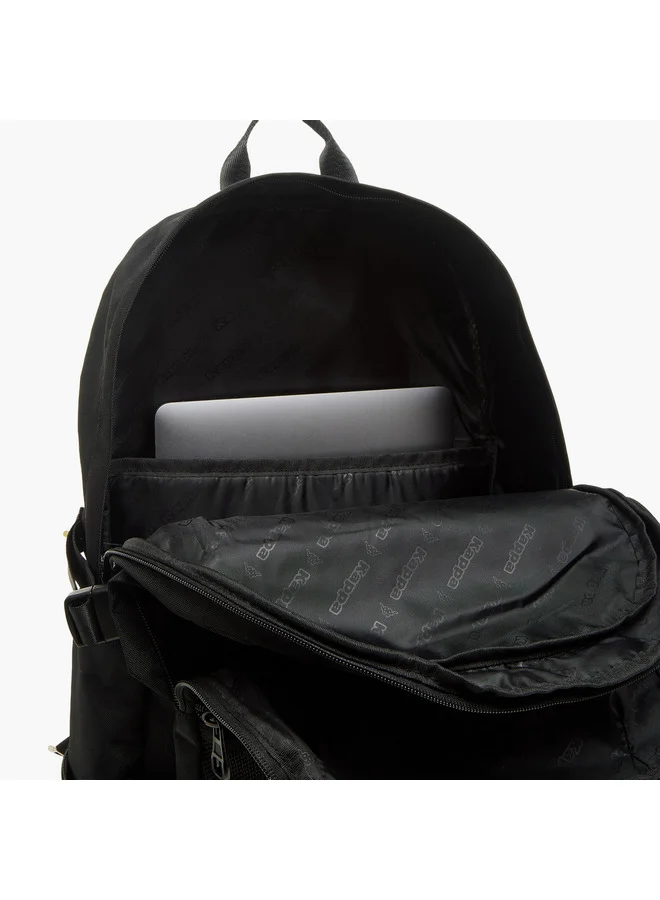 Kappa BLACK Boys Logo Print School Backpack with Zip Closure - 11x30x46 cm  | Best Price UAE