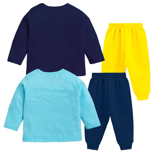 Kuchipoo Baby Boy Regular Fit Cotton T-Shirts and Pyjamas Set (KUC-PSUT-146, 5-6 Years, Multi-Colored) - Image 2