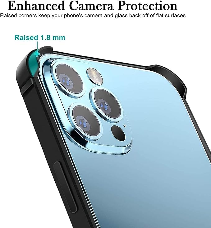Excefore for iPhone 16 Pro Bumper Case New Aluminum Frame Slim Hard Case No Back Design Armor Protective Case with Soft Inner Bumper Raised Edge Camera Protection Support for Wireless Charging Black - Image 3