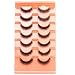 DAODER 10MM Mink Lashes Thick Short False Eyelashes Natural Look Wispy Clear Band Eyelashes Strip by DAODER Thin Band Soft D Curl Lash Extension Look 7Pairs 004 Thick Short - Image 2