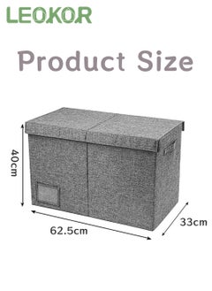 LEOKOR Toys Organizer Toy Chest with Lids, Foldable Toy Storage Organizer with Handles, Collapsible Kids Storage Boxes Container Bins for Childrens Toys, Playroom Organizers, 25"x13" x16"  - Image 4