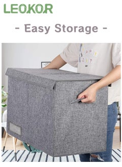 LEOKOR Toys Organizer Toy Chest with Lids, Foldable Toy Storage Organizer with Handles, Collapsible Kids Storage Boxes Container Bins for Childrens Toys, Playroom Organizers, 25"x13" x16"  - Image 5