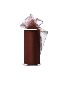 Expo Shiny Tulle 6in x 24yd Spool Chocolate