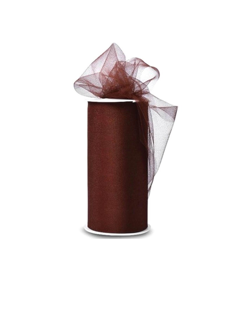 Expo Expo Shiny Tulle 6in x 24yd Spool Chocolate  - Image 3