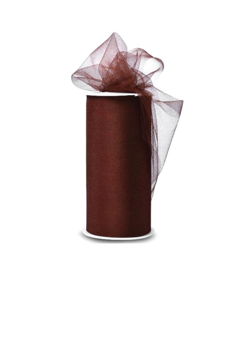 Expo Expo Shiny Tulle 6in x 24yd Spool Chocolate  - Image 2