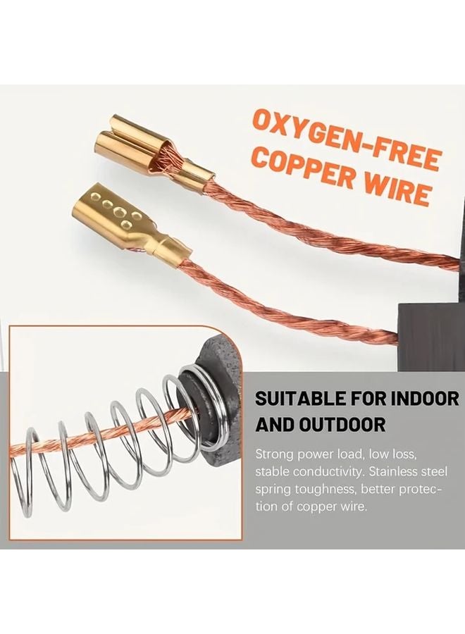 46pcs Electric Motor Carbon Brushes Assortment 23 Sizes Durable Metal Oxygen Free Copper Wire - Image 5