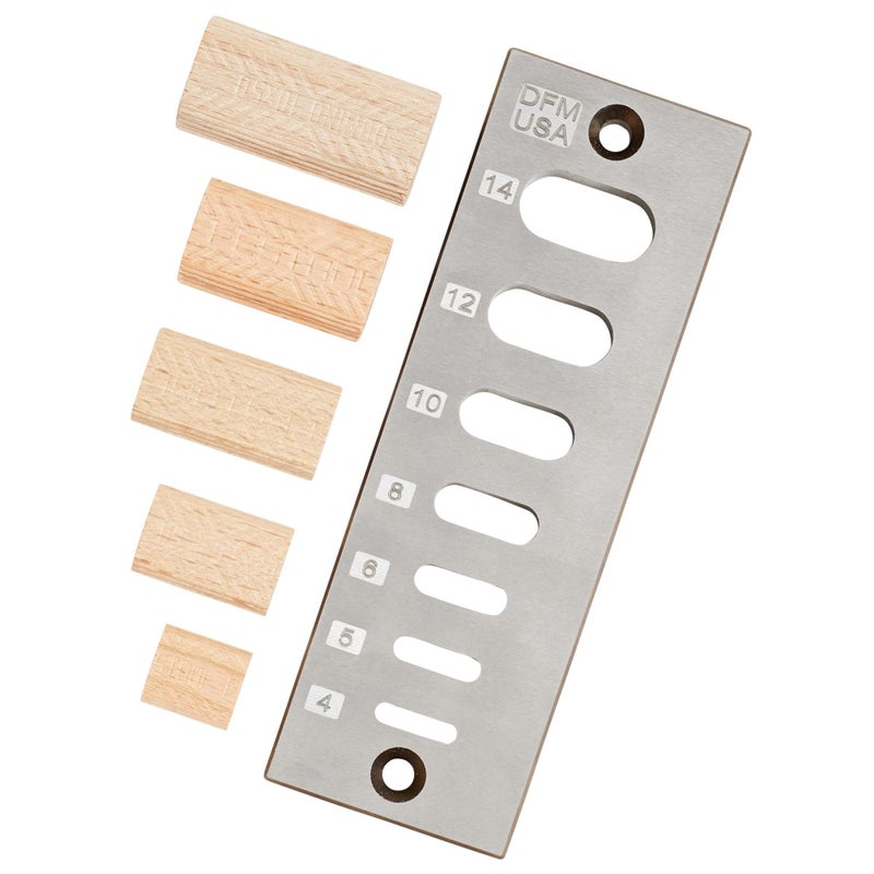 DFM Tool Works A2 Domino Tenon Trim Plate Compatible with Festool Domino Joiners Trims 4mm to 14mm Sizes Fits Glueups or Dry Fits Eliminates Sanding and Razor Blade Use Made in USA - Image 2
