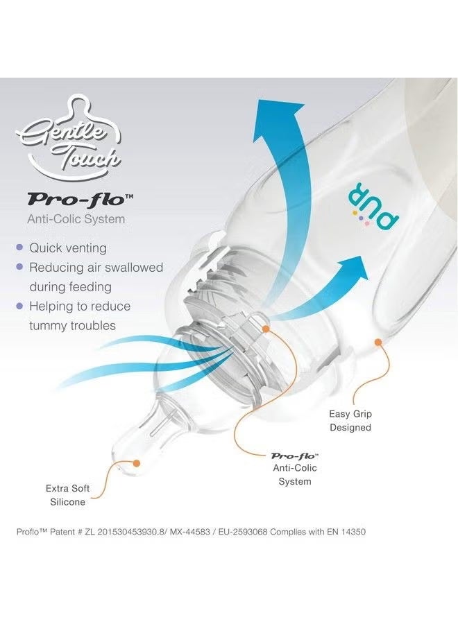 PUR Advanced 3-pack 125ml baby bottles - Safe, heat-resistant, BPA-free glass design - Image 2