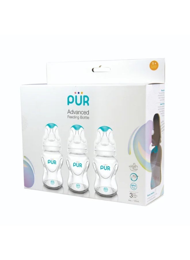 PUR Advanced 3-pack 125ml baby bottles - Safe, heat-resistant, BPA-free glass design - Image 4