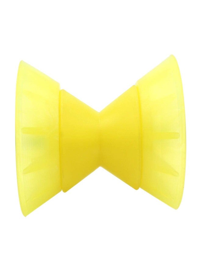 UANOFCN Ultimate 4" Yellow Poly Bow Roller Stop Boat PWC Marine Trailer - Image 1