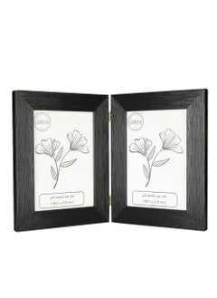LOWHA Tabletop Double Picture Photo Frame Folding Hinged with MDF Back and Acrylic Front Protection  - Image 3