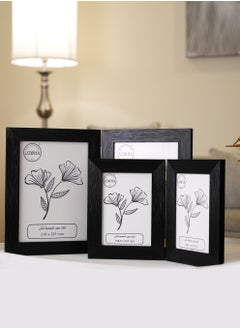 LOWHA Tabletop Double Picture Photo Frame Folding Hinged with MDF Back and Acrylic Front Protection  - Image 4