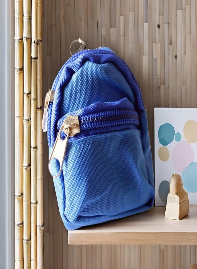 Mozff 1Pc Blue Mini Doll Backpack School Bag Model Dollhouse School Accessory for 1/6 Scale Dollhouse Décor,Simulation Mini Bag Model,Accessories - Image 5