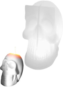 5 Pcs 3D Silicone Skull Mold, Halloween Resin Casting Epoxy Mould, Halloween Party Supplies DIY Skeleton Casting Mold for Chocolate, Soap, Candy, Cake