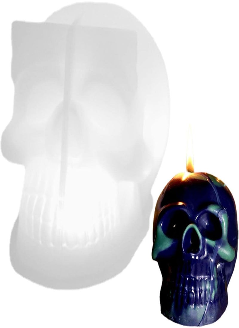 GGOOT - 5 Pcs 3D Silicone Skull Mold, Halloween Resin Casting Epoxy Mould, Halloween Party Supplies DIY Skeleton Casting Mold for Chocolate, Soap, Candy, Cake - Image 1
