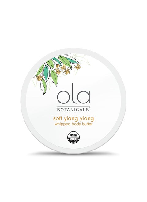 Dr. Mercola Ola Botanical Soft Ylang Ylang Whipped Body Butter, 4 Oz. (113 g), Deeply Hydrate & Nourish, Organic Shea Butter, USDA Organic, Non-GMO