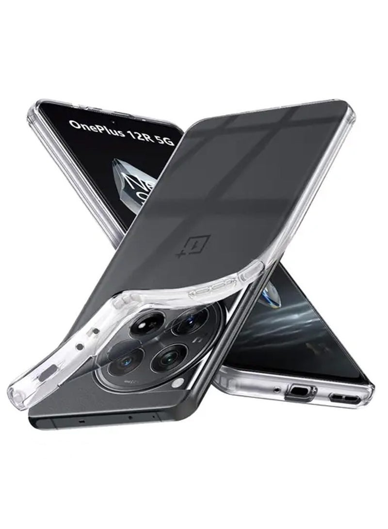 Techie OnePlus 12R TPU Soft Corner Ultra Slim Clear Case Shockproof Anti Fingerprint Transparent Protective Back Cover - Image 2