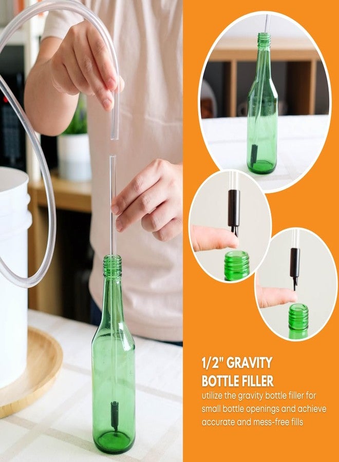 FastRack Auto Clamp 1/2" Gravity Filler w/ 6.5' ft Hose Siphoning Kit w/Food Grade BPA Free Plastic, Tubing for Beer or Wine, Carboy Bottle Filling, Clear - Image 3