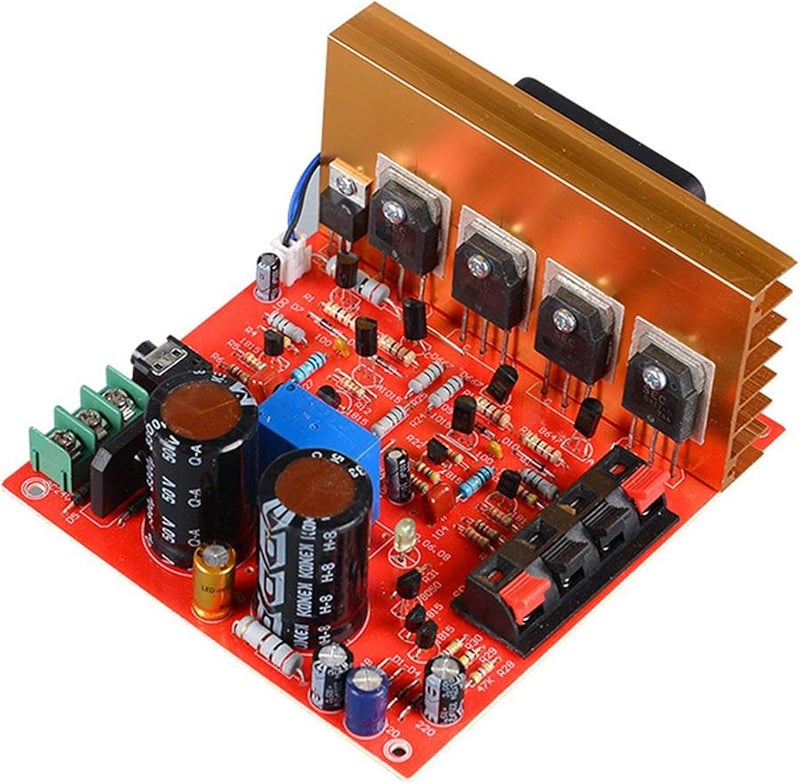 180W 2 0 Channel FET Power Amplifier Audio Board With Fan Red - Image 1