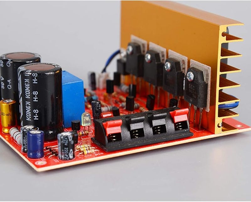 180W 2 0 Channel FET Power Amplifier Audio Board With Fan Red - Image 5