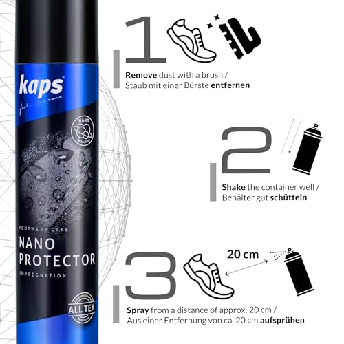 Kaps Nano Protector – 2x13.52 fl oz – Shoe & Boot Waterproofer for Leather, Suede, Nubuck, Textile & Canvas – Repellent - Image 4