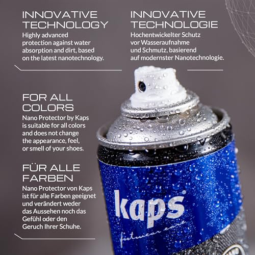 Kaps Nano Protector – 2x13.52 fl oz – Shoe & Boot Waterproofer for Leather, Suede, Nubuck, Textile & Canvas – Repellent - Image 5