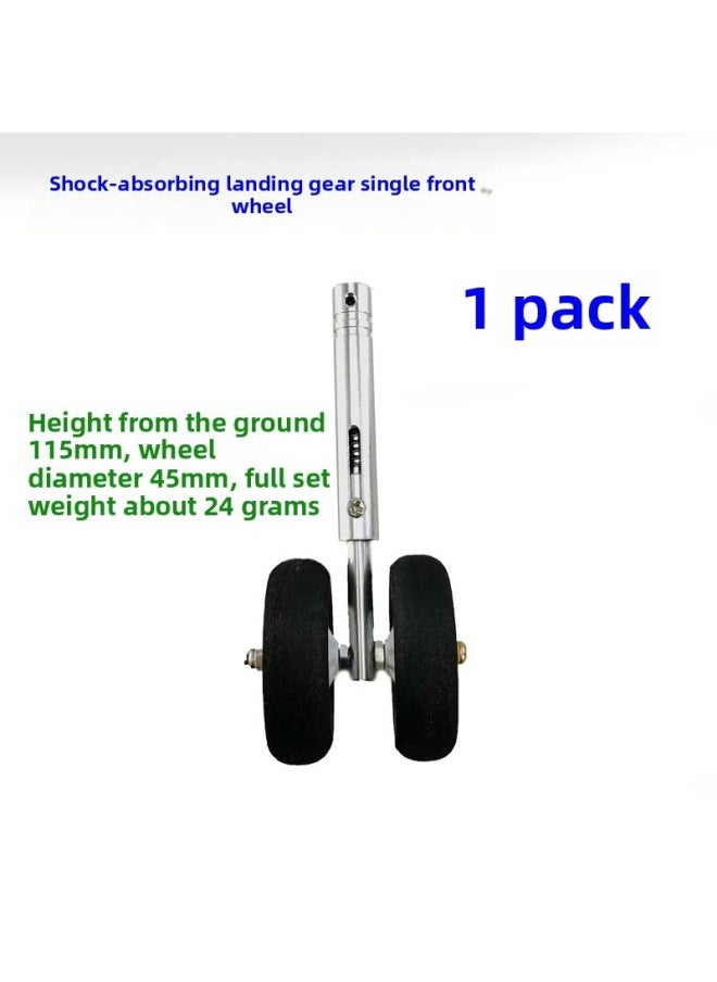 null - Fixed-wing Model Aircraft Landing Gear Aircraft Steering Model Fixed Nose Wheel 27 Full Set Of Tripod Shock-absorbing Landing Gear-Color:3 White Shock-absorbing Landing Gear Single Front Wheel 1 Pack-Specification:Fixed Wing Landing Gear - Image 1