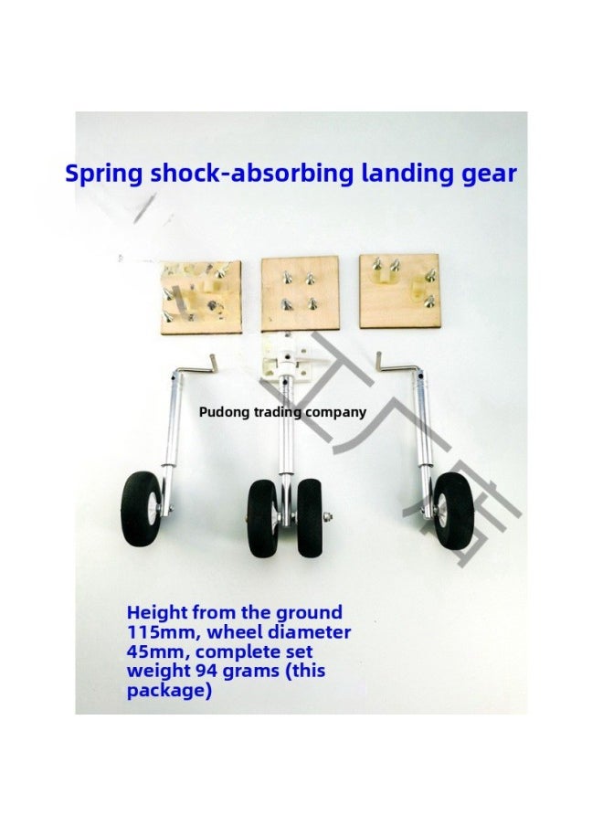 null - Fixed-wing Model Aircraft Landing Gear Aircraft Steering Model Fixed Nose Wheel 27 Full Set Of Tripod Shock-absorbing Landing Gear-Color:3 White Shock-absorbing Landing Gear Single Front Wheel 1 Pack-Specification:Fixed Wing Landing Gear - Image 1