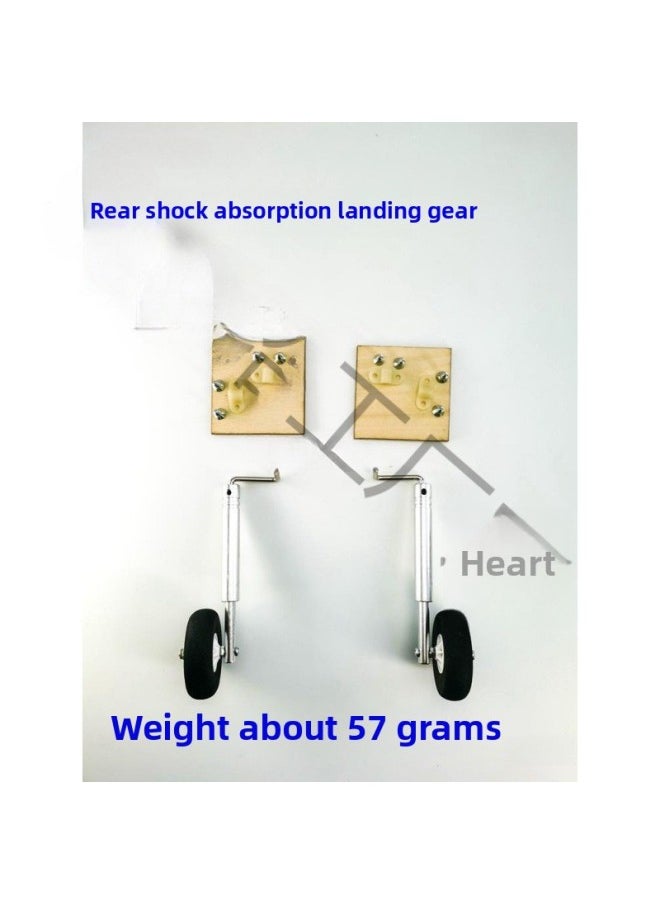 null - Fixed-wing Model Aircraft Landing Gear Aircraft Steering Model Fixed Nose Wheel 27 Full Set Of Tripod Shock-absorbing Landing Gear-Color:3 White Shock-absorbing Landing Gear Single Front Wheel 1 Pack-Specification:Fixed Wing Landing Gear - Image 1