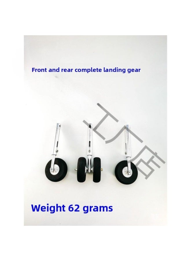 null - Fixed-wing Model Aircraft Landing Gear Aircraft Steering Model Fixed Nose Wheel 27 Full Set Of Tripod Shock-absorbing Landing Gear-Color:3 White Shock-absorbing Landing Gear Single Front Wheel 1 Pack-Specification:Fixed Wing Landing Gear - Image 1