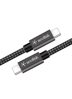 neolink NEOLINK 60W USB Type C Cable Nylon Braided USB C to USB C 2.0 Cable (C to C) Compatible For iPhone 16 15 Pro Max iPad Pro Air mini 6 MacBook Pro Air Galaxy S24 S23 Ultra Z Fold Xiaomi Honor OPPO OnePlus 1M  - Image 1