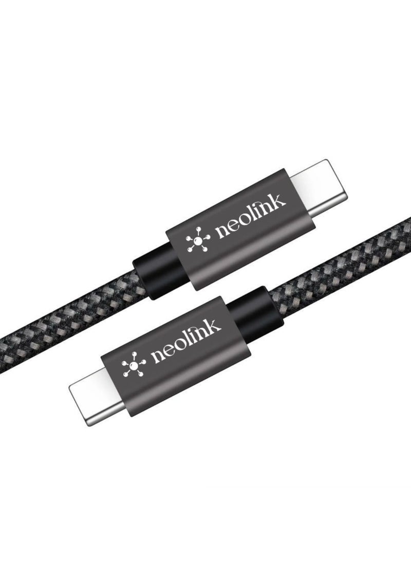 neolink NEOLINK 60W USB Type C Cable Nylon Braided USB C to USB C 2.0 Cable (C to C) Compatible For iPhone 16 15 Pro Max iPad Pro Air mini 6 MacBook Pro Air Galaxy S24 S23 Ultra Z Fold Xiaomi Honor OPPO OnePlus 1M  - Image 1